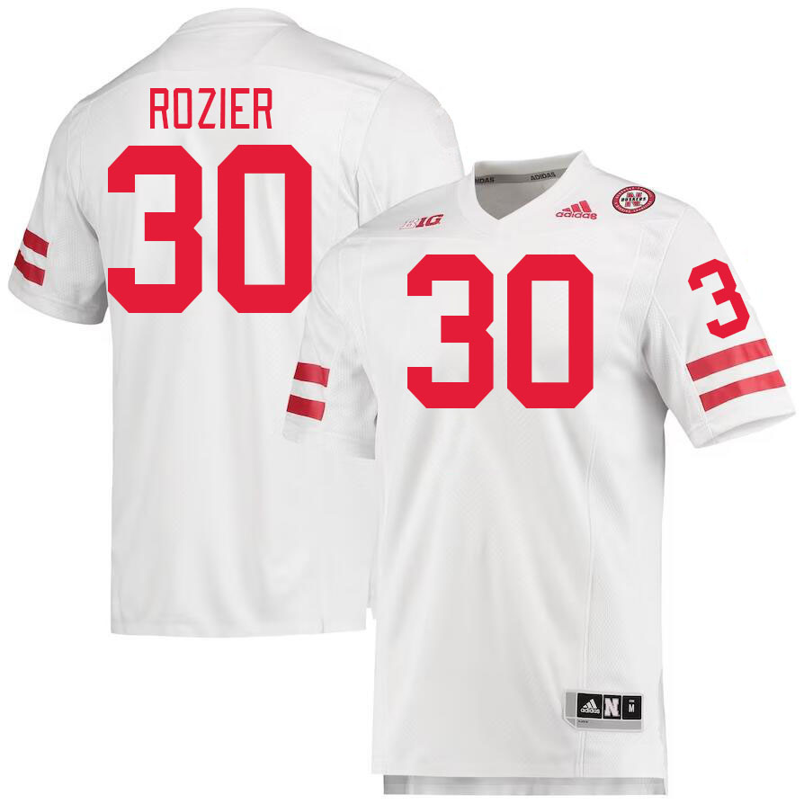 #30 Mike Rozier Nebraska Cornhuskers Jerseys Football Stitched-White
